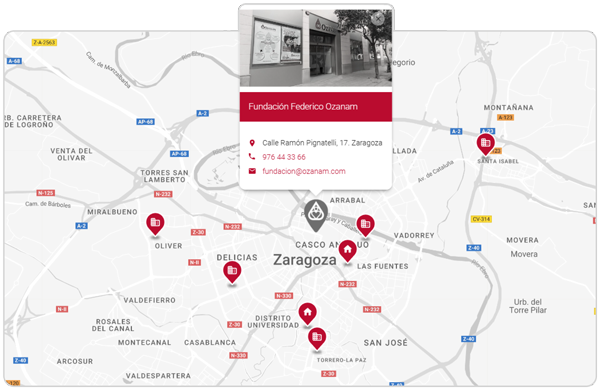 Ver mapa Residencias Ozanam Mapa Residencias Ozanam